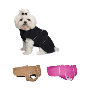 Taslon Waterproof Dog coats Fleece Lined with Reflective Piping
