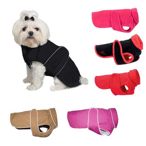 Warm winter dog coats with fleece, raincoats for small dogs and big dogs, some with reflective piping