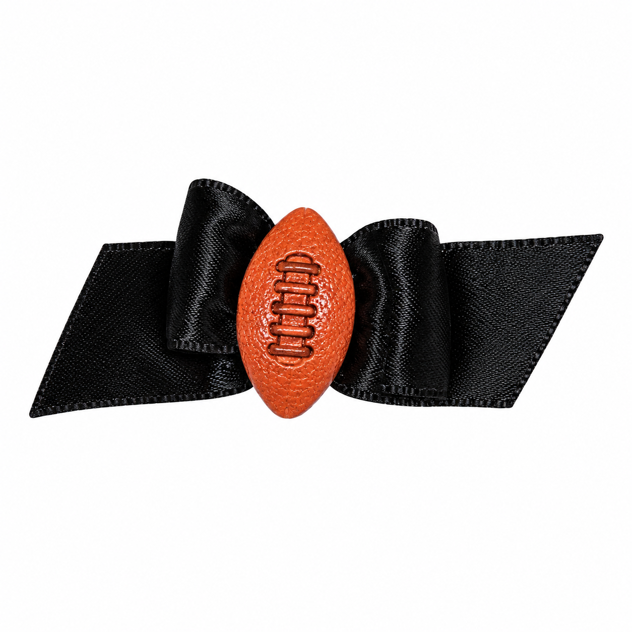 Dog Hair Accessory- Football Starched Black Show Bow