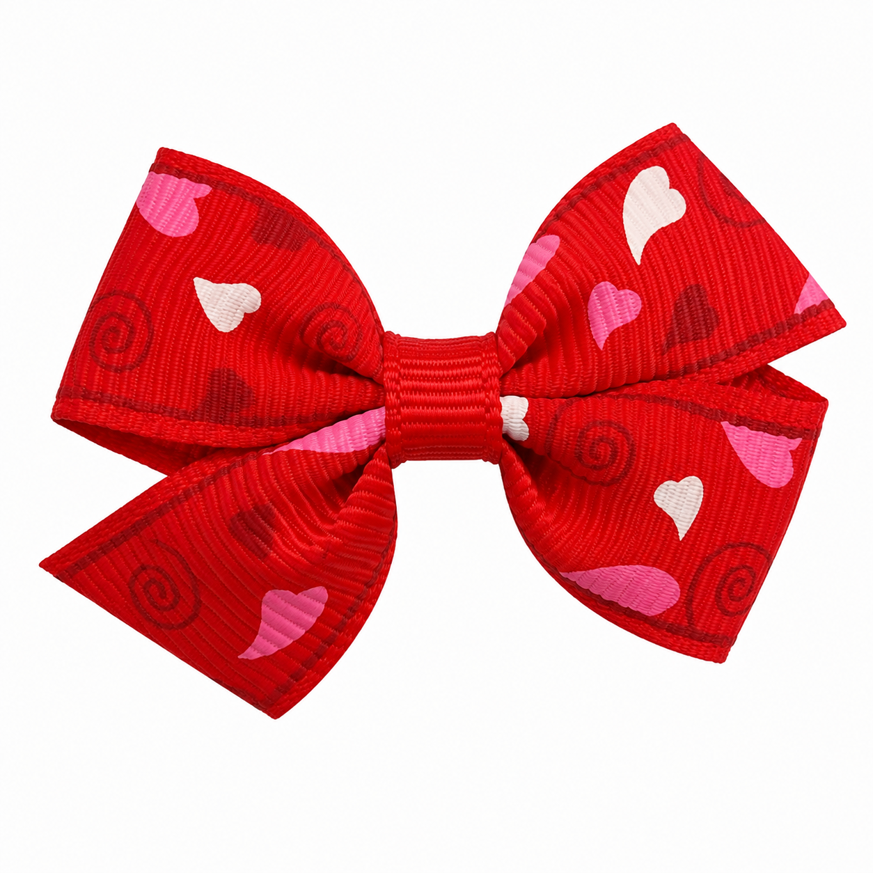 Dog Hair Bows-Red Abstract Hearts