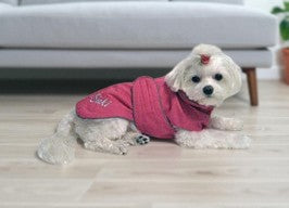 Dog Coat- Waterproof with Fleece Lining and Reflective Piping