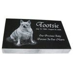 Load image into Gallery viewer, Pet Memorial-Granite Photo Engraved 10 x16 x 2  Custom Made in the USA - A Pet&#39;s World
