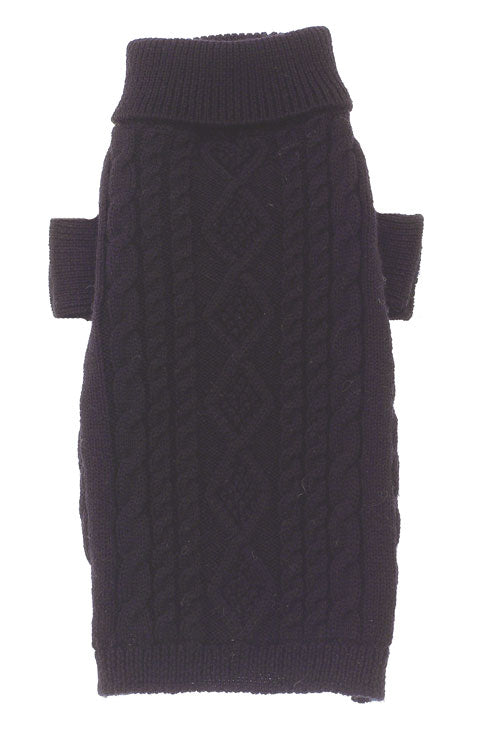 Dog Sweaters-Aran Wool Cable with Lining - A Pet's World