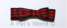 Dog Bows-Red/Black Buffalo Check - A Pet's World