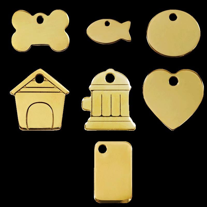 Brass Pet ID Tags in 3 Sizes - A Pet's World