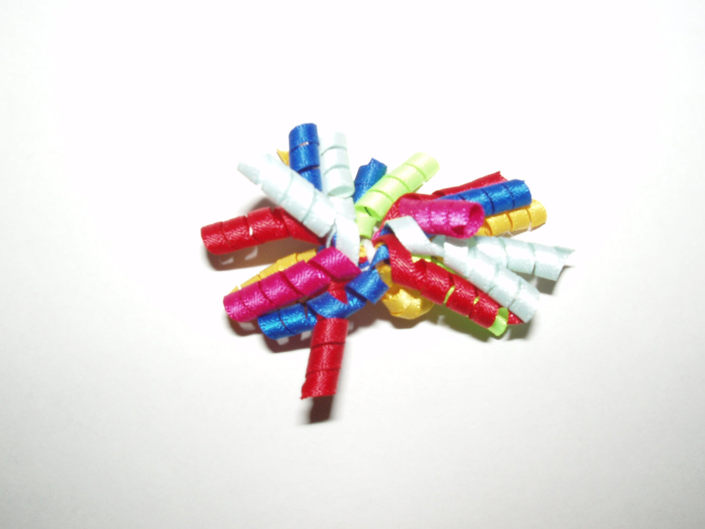 Dog Hair Accessory-Bright Curly ribbon Barrette - A Pet's World