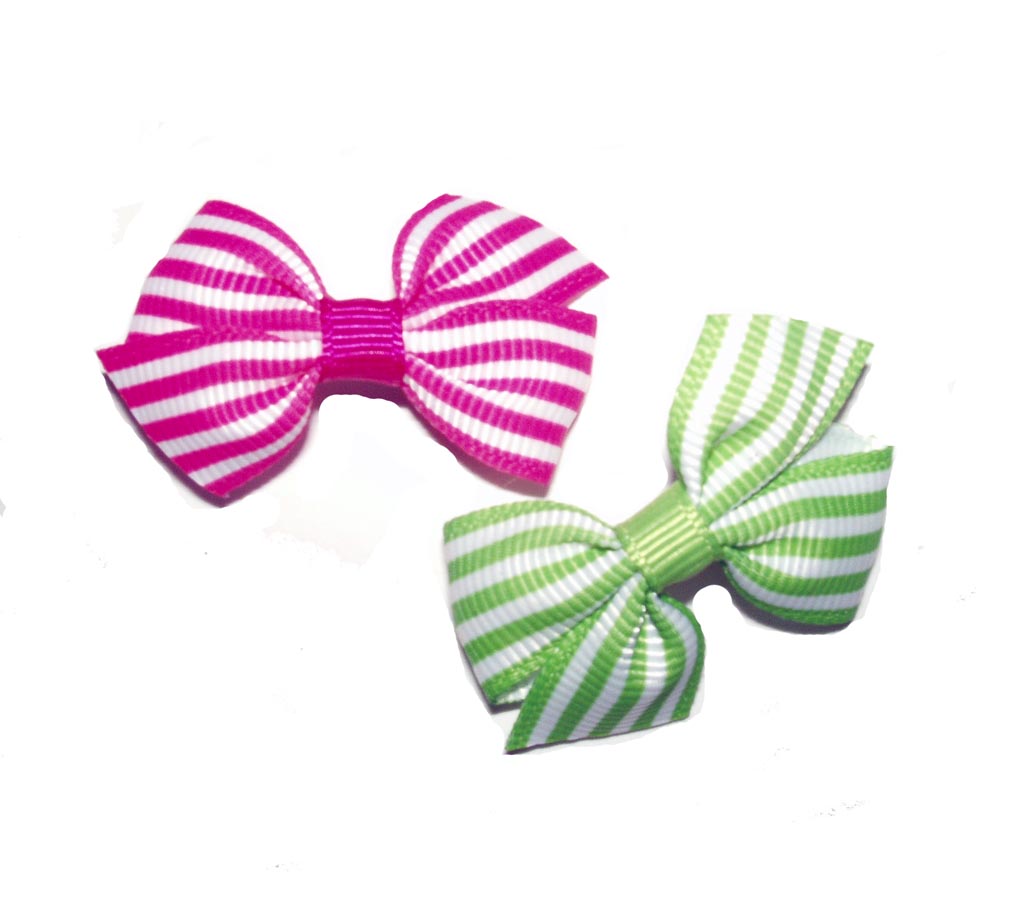 Dog Hair Bows-Candy Stripes - A Pet's World
