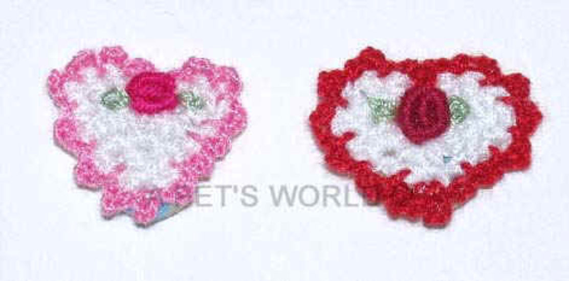 Dog Hair Accessories-Crochet Hearts with Elastics - A Pet's World
