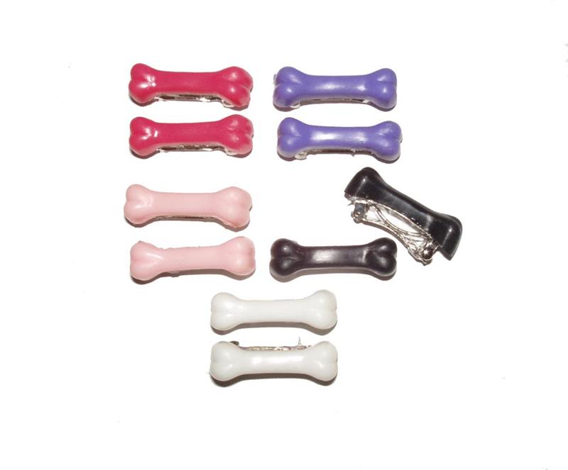 Dog Bone Barrettes for Female Dogs 5 colors