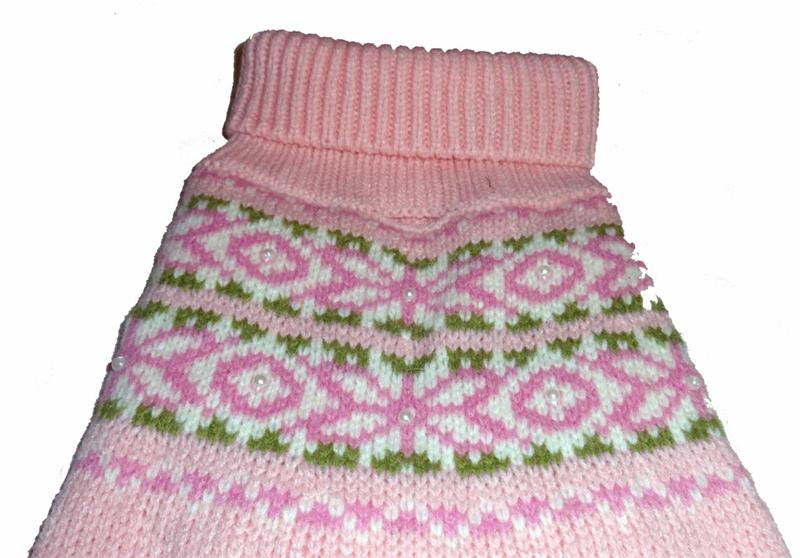 Dog Sweaters-Pink Fair Isle - A Pet's World