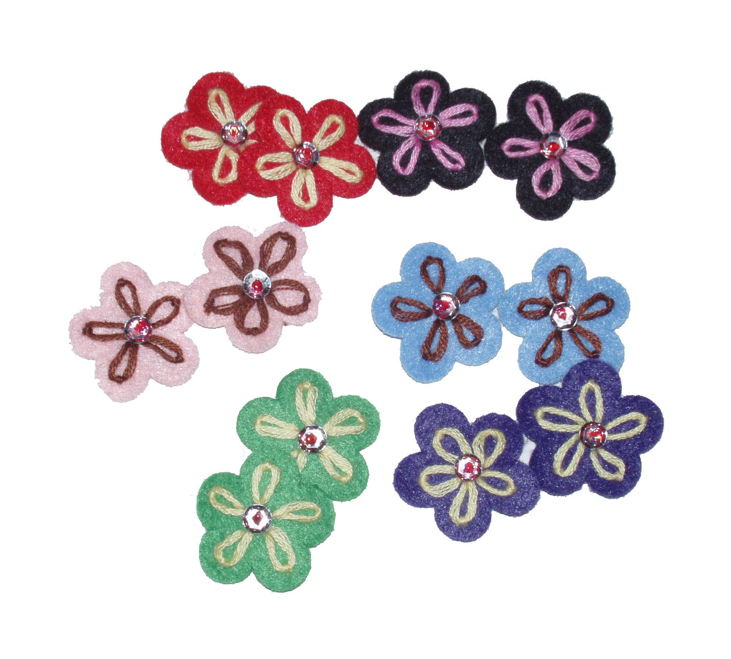 Dog Hair Flowers- Six (6) Felt Petal Flowers - A Pet's World