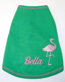 Dog T-Shirt-Sparkle Flamingo - A Pet's World