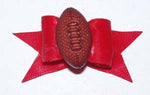 Load image into Gallery viewer, Dog Hair Bows-Starched Show Bows with Footballs - A Pet&#39;s World
