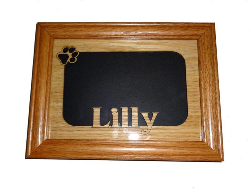 Laser Cut Personalized Wood Photo Frame 5 X 7 - A Pet's World