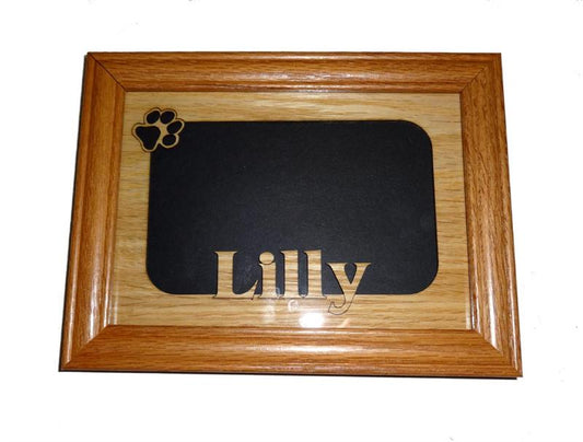 Laser Cut Personalized Wood Photo Frame 5 X 7 - A Pet's World