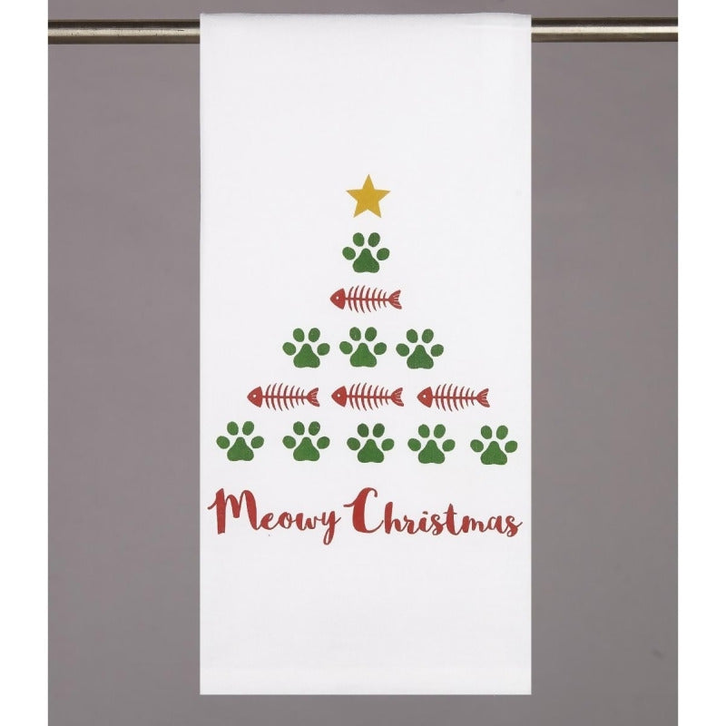 Kitchen Towel Meowy Christmas