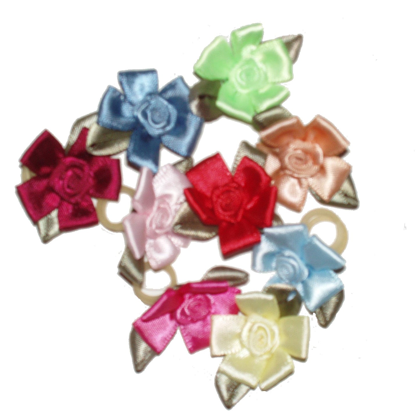 Dog Hair Flowers- Satin Petal Flowers with Elastics - A Pet's World