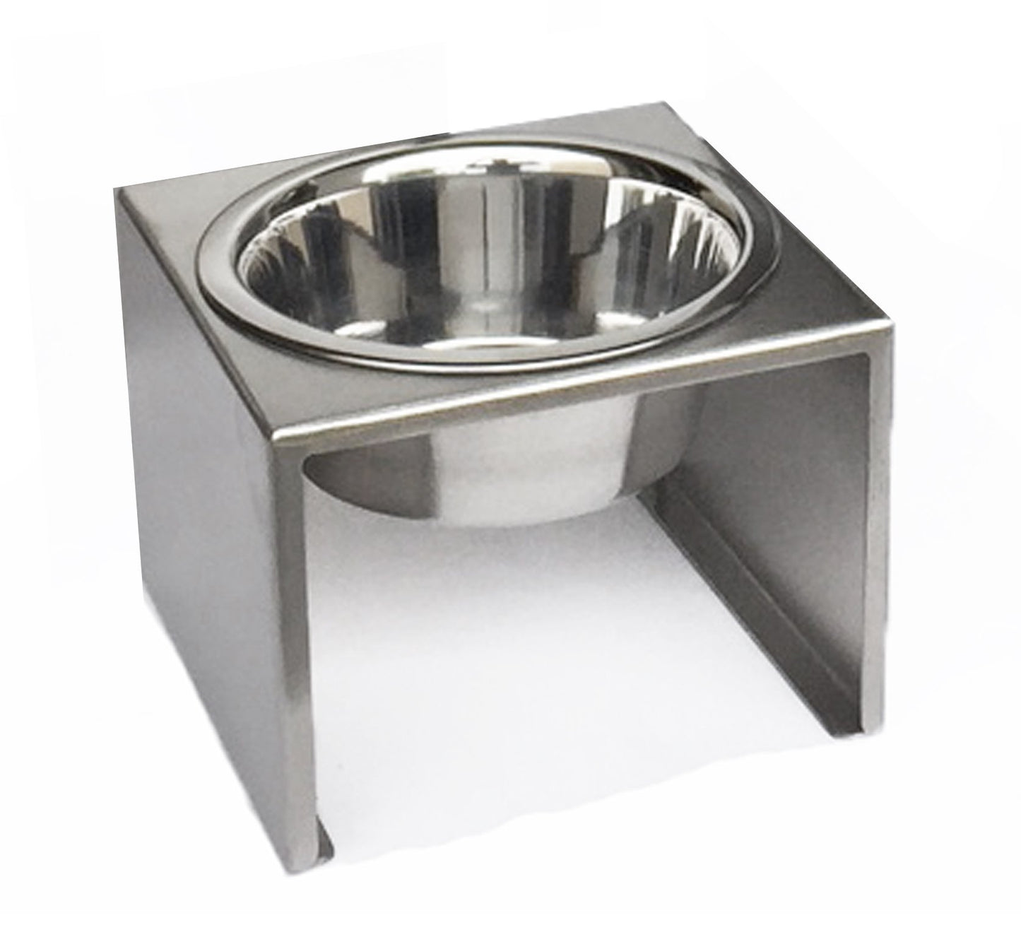 Pet Diner-Slate Stainless Steel Single Feeder - A Pet's World