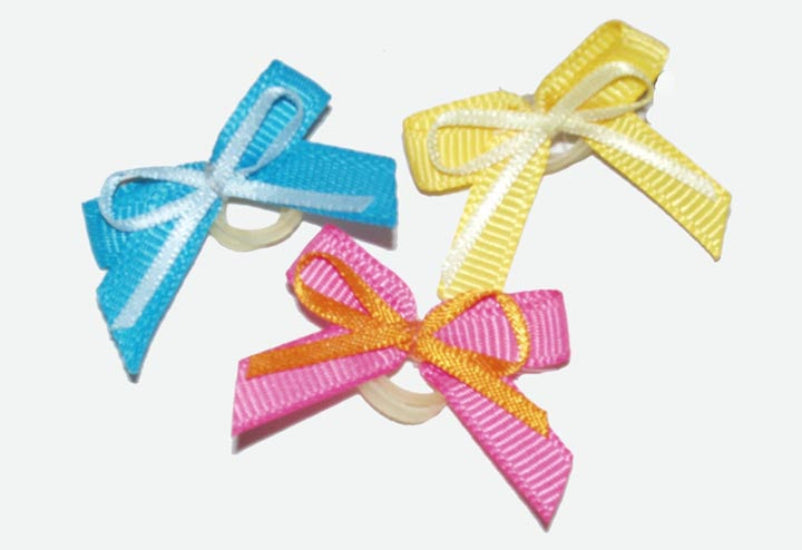 Dog Hair Bows- Thick Thin Double Bows - A Pet's World
