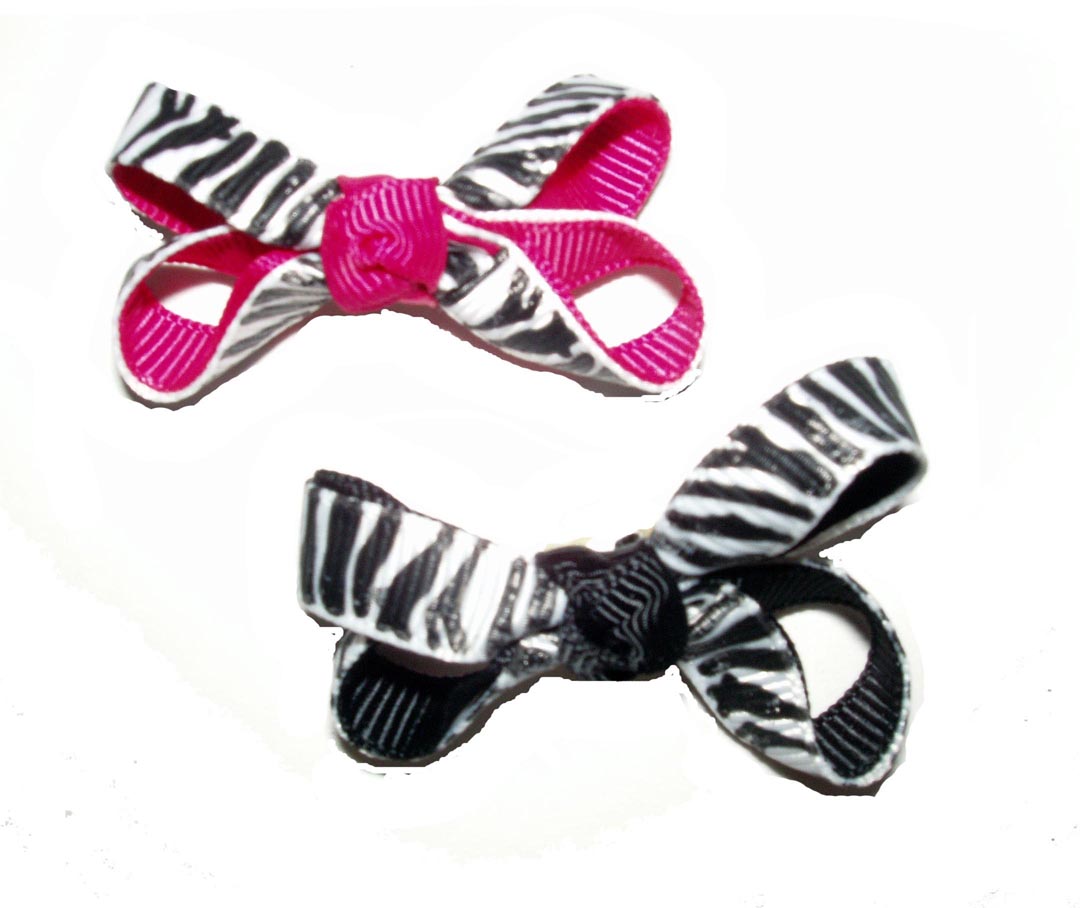 Dog Hair Bows-Zebra Prints - A Pet's World