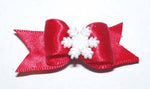 Load image into Gallery viewer, Dog Hair Bows-Snowflake Starched Show Bow Barrette - A Pet&#39;s World

