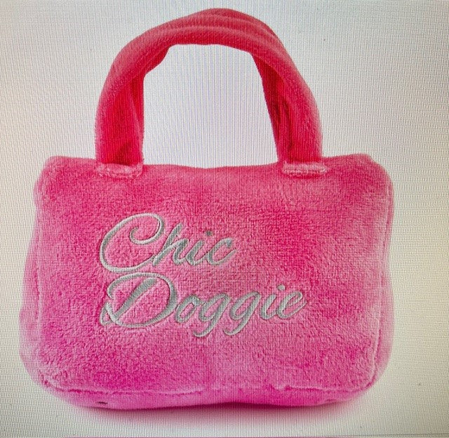 Back View of Barkin Bag dog toy with squeaker