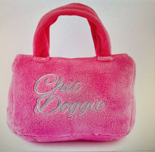 Back View of Barkin Bag dog toy with squeaker