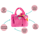 Load image into Gallery viewer, Features of Pink Barkin Bag Parody dog toy
