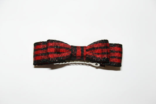 Dog Bows-Red/Black Buffalo Check