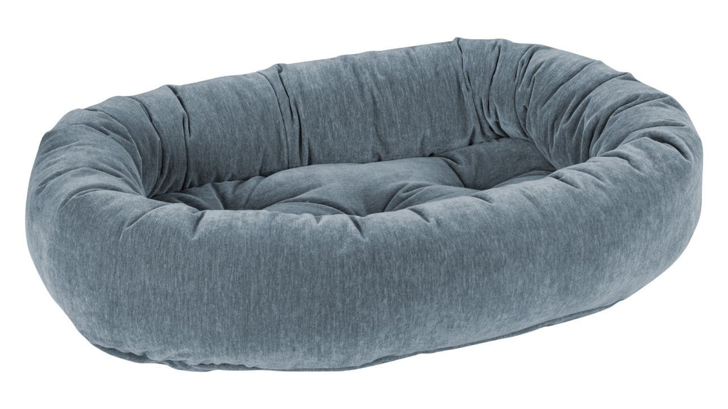 Soft Washed Mineral Blue color donut shaped pet bed in six sizes