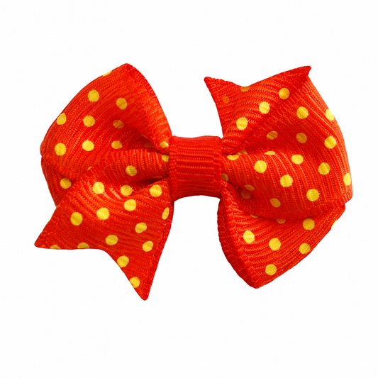 Dog Hair Bows-Just Ducky Orange + Yellow Fishtail