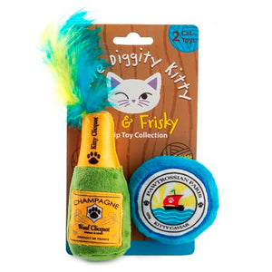 Kitty cliquot Champagne and Pawtrossian Kitty Caviar  Parody toys form Haute Diggity Dog. 