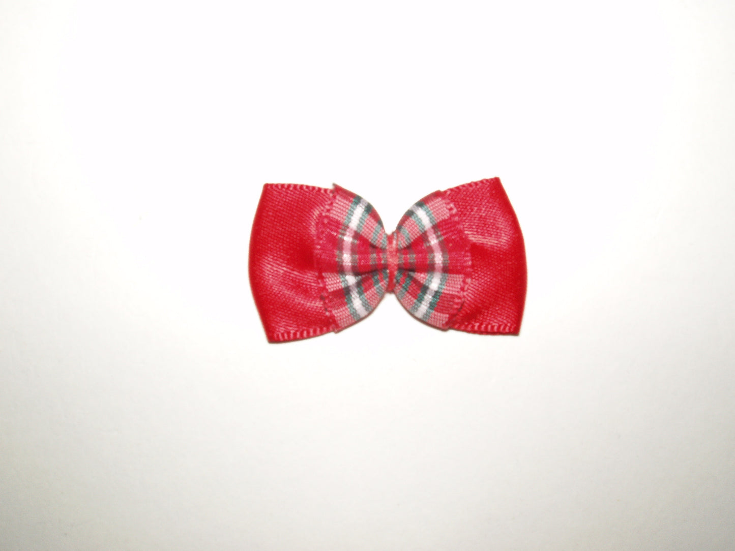 Christmas dog hair bow Red Plaid