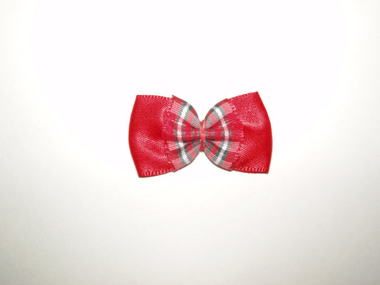 Christmas dog hair bow Red Plaid