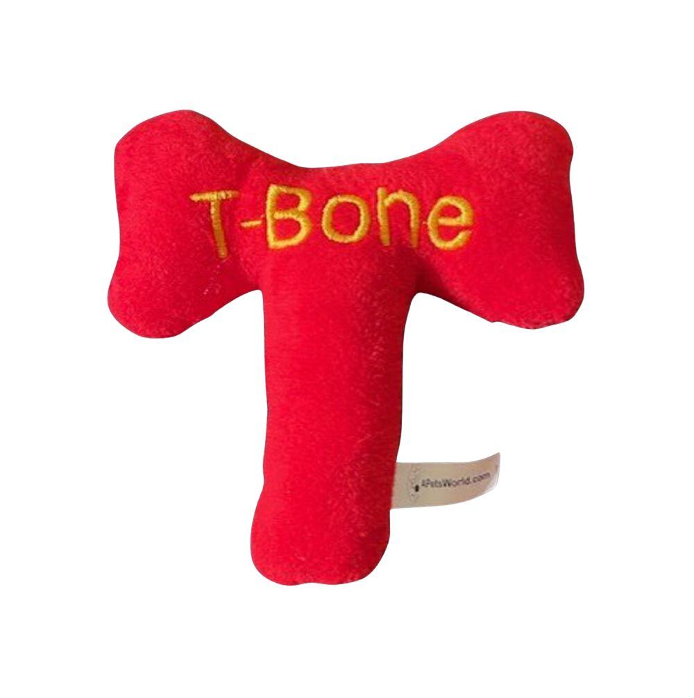 Red T-Bone Dog toy