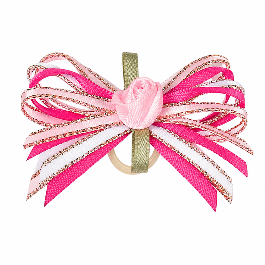 Dog Hair Bows-Tonal Pink Loops