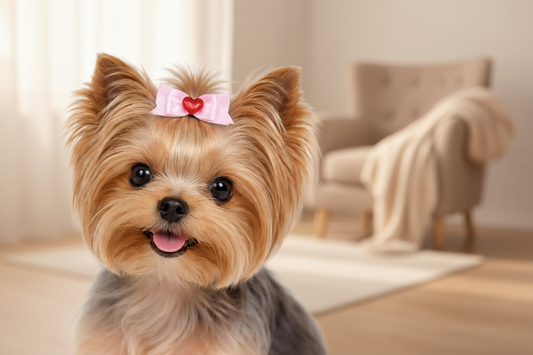 Dog Hair Bows-Red Heart Starched Show Bow