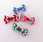 Load image into Gallery viewer, Dog Hair Bows -  Chevron Bow Ties - A Pet&#39;s World
