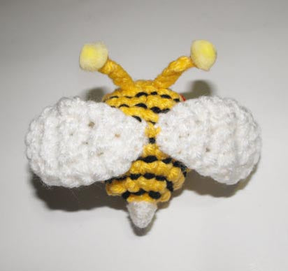 Cat Toy- Hand Crocheted Bumble Bee with Natural Catnip USA Made - A Pet's World