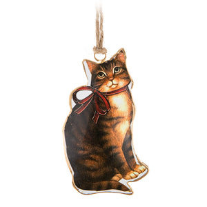 Kitty Cat Christmas Ornament double sided