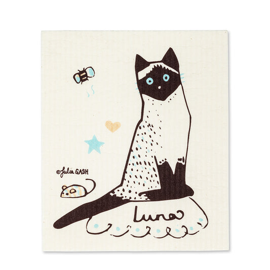Amazing Swedish Dishcloth 1 of 2 Cats with names