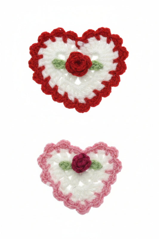 Dog Hair Accessories-Crochet Hearts with Elastics - A Pet's World