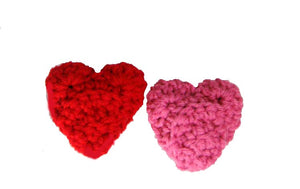 Dog Toys-Crochet Heart Toys with Squeakers - A Pet's World
