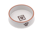 Load image into Gallery viewer, Ceramic Paw Print Dog Dishes + Treat Jar - A Pet&#39;s World
