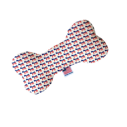 Deomocratic Donkey Print on Dog Bone  Squeaky toy