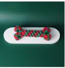 flat view of dog bone rope toy