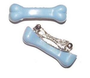 Dog Hair Accessories- Five (5) Dog Bone Barrettes for Boy Dogs - A Pet's World