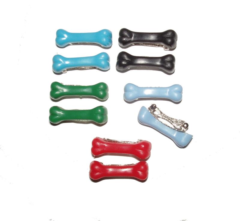 Dog Hair Accessories-Dog Bone Barrettes - A Pet's World