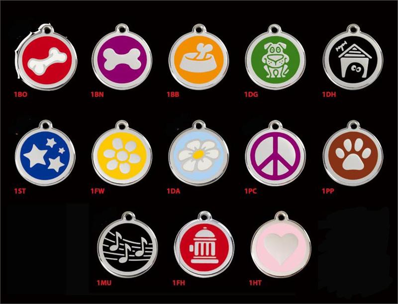 Enamel Dog ID Tags - A Pet's World