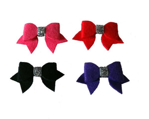 Felt Bows with Tails and elastic grooming bands